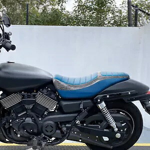 ブルー 運転席&助手席ツーアップシート ハーレーストリート XG 500 750 2015-2020用 Blue Driver & Passenger Two-Up Seat Fit For Harley Street XG 500 750 2015-2020 【並行輸入品】