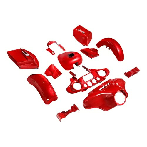 フェアリング ボディペイントセット ハーレーストリートグライド FLHX 2014-2023 ウィキッドレッドに適合 Fairing Body Paint Set Fit For Harley Street Glide FLHX 2014-2023 Wicked Red 【並行輸入品】