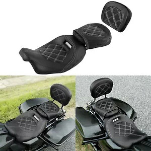 ロープロファイル運転席助手席シーシーバーバックレストハーレーツーリング 09+ に適合 Low Profile Driver Passenger Seat Sissy Bar Backrest Fit For Harley Touring 09+ 【並行輸入品】