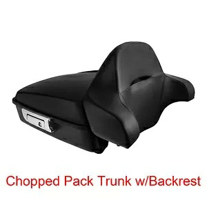 ハーレーツアーパックツーリングロードグライド14-23チョップドパックトランク、バックレスト付きに適合。 Fit For Harley Tour Pak Touring Road Glide 14-23 Chopped Pack Trunk W/Backrest 【並行輸入品】