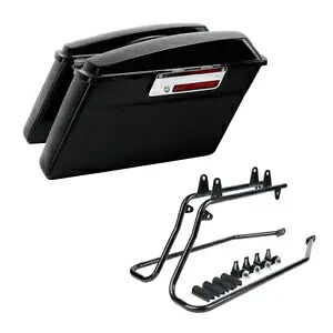 ハードサドルバッグ 変換ブラケット付き ハーレーソフテイル FLSTC 1984-2017に適合 Hard Saddlebags W/ Conversion Brackets Fit For Harley Softail FLSTC 1984-2017 【並行輸入品】