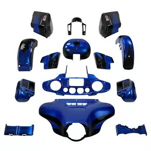 フェアリング ボディペイントセット ハーレーストリートグライド 14-up キャンディーコバルト/インディゴインクに適合 Fairing Body Paint Set Fit For Harley Street Glide 14-up Candy Cobalt/Indigo Ink 【並行輸入品】