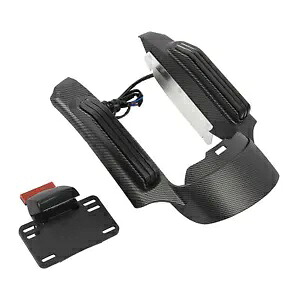 リアフェンダーフェイシアセット LED ライト付き ハーレー FLTR 14+ カーボンファイバー塗装済み Rear Fender Fascia Set W/ LED Light Fit For Harley FLTR 14+ Carbon Fiber Painted 【並行輸入品】