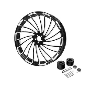 26インチ x 3.5インチ フロントホイール デュアルディスクハブ ハーレーツーリングモデル2008-2024に適合 26\
