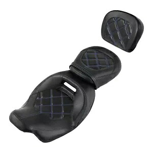 低 2-Up 運転席助手席 + シーシーバーパッド ハーレーツーリング 09-23 に適合 Low 2-Up Driver Passenger Seat+Sissy Bar Pad Fit For Harley Touring 09-23 【並行輸入品】