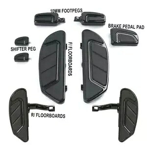 フットペグ フットボード フロアボード シフトペグ ハーレーツーリングロードキング用 Foot Pegs Footboards Floorboards Shift Peg Fit For Harley Touring Road King 【並行輸入品】