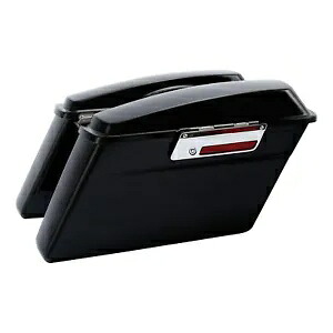 マットブラックハードサドルバッグ ラッチ付き ハーレーツーリングモデル1994-2013に適合 Matte Black Hard Saddle Bags w/Latch Fit For Harley Touring Models 1994-2013 【並行輸入品】