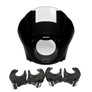 クォーターヘッドライトフェアリングフロントガラス 39 ミリメートルフォーククランプハーレースポーツスターに適合 Quarter Headlight Fairing Windshield 39mm Forks Clamps Fit For Harley Sportster 【並行輸入品】