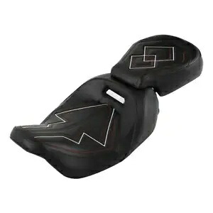 運転席助手席ピリオンシート ハーレーストリートロードグライド 09-23 ロープロファイルに適合 Driver Passenger Pillion Seat Fit For Harley Street Road Glide 09-23 Low-Profile 【並行輸入品】