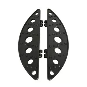 ブラックドライバーハーフムーンフットボードセット ハーレーツーリングロードグライド1986年以降に適合 Black Driver Half Moon Footboard Set Fit For Harley Touring Road Glide 1986-up 【並行輸入品】
