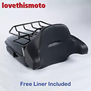 みじん切りトランクバックレストトップ荷物ラックハーレーツアーパックツーリング14-24に適合 Chopped Trunk Backrest Top Luggage Rack Fit For Harley Tour Pak Touring 14-24 【並行輸入品】