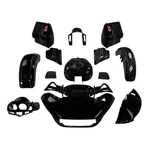 フェアリング ボディペイントセット ハーレーロードグライド 2015-2023 ブラッククォーツに適合 Fairing Body Paint Set Fit For Harley Road Glide 2015-2023 Black Quartz 【並行輸入品】