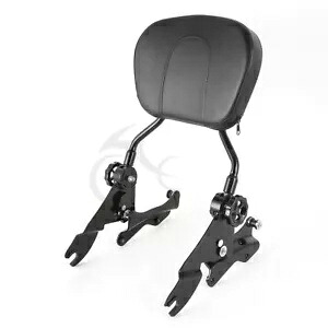 乗客用シーシーバー バックレスト ドッキング付き ハーレー ツーリング ストリート グライド 14 以降に適合 Passenger Sissy Bar Backrest w/Docking Fit For Harley Touring Street Glide 14-Up 【並行輸入品】