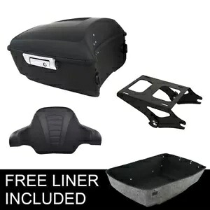 キングパック トランクパッド & 2 アップ マウント ラック ハーレー ツーリング ストリート グライド 14 アップに適合 King Pack Trunk Pad & 2-Up Mount Rack Fit For Harley Touring Street Glide 14-Up 【並行輸入品】