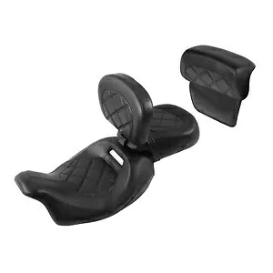 運転席助手席コンボシート & バックレスト ハーレー エレクトラ ロード グライド 14-23 に適合 Driver Passenger Combo Seat & Backrest Fit For Harley Electra Road Glide 14-23 【並行輸入品】
