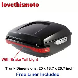 キングパック トランク LED テールライト付き ハーレー ツアーパック ツーリング 2014-2024 に適合 King Pack Trunk w/ LED Tail Light Fit For Harley Tour Pak Touring 2014-2024 【並行輸入品】