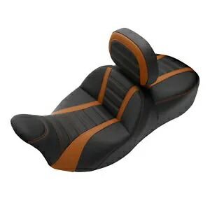 ドライバー背もたれ付きワンピースシート ハーレーツーリング FLHX FLHR 2009-2023 に適合 One-Piece Seat With Driver Backrest Fit For Harley Touring FLHX FLHR 2009-2023 【並行輸入品】