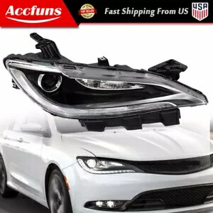 2016-2017 クライスラー 200 右側ヘッドランプ LED DRL ヘッドライトクリアレンズなし For 2016-2017 Chrysler 200 Right Side Headlamp w/o LED DRL Headlight Clear Lens 【並行輸入品】