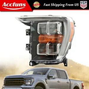 2021-2022 フォード F150 ピックアップヘッドライトアセンブリブラッククリアレンズ LED LH ドライバー For 2021-2022 Ford F150 Pickup Headlight Assembly Black Clear Lens LED LH Driver 【並行輸入品】