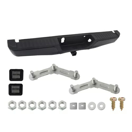スチール製リアステップバンパーアセンブリ 2015-2020 フォード F-150 マックストウ付きに適合 Steel Rear Step Bumper Assembly Fit For 2015-2020 Ford F-150 w/ Max Tow 【並行輸入品】