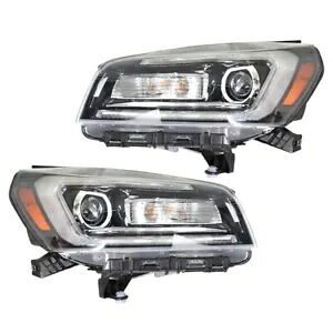 GMC アカディア 2013-2016 ヘッドライトアセンブリハロゲン W/LED チューブ左側 + 右側 For GMC Acadia 2013-2016 Headlight Assembly Halogen W/LED Tube Left+Right Side 【並行輸入品】｜カスタムパーツ WORLD倉庫