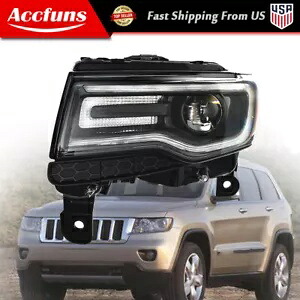 ヘッドライト交換用 HID フィット 14-16 ジープ グランドチェロキー LH クリアレンズ ブラック Headlight Replacement HID Fit For 14-16 Jeep Grand Cherokee LH Clear Lens Black 【並行輸入品】