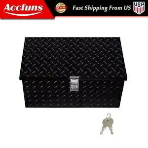 20 インチ ブラック アルミニウム ダイヤモンド プレート ツール アンダーボディ ボックス T ハンドル ラッチ付き 20 Inch Black Aluminum Diamond Plate Tool Underbody Box With T-Handle Latch 【並行輸入品】