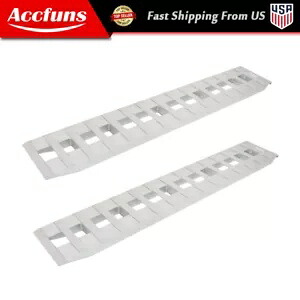新品 84インチx14インチ スロープ 2個 6000ポンド 車 トレーラー トラック フックエンド 1ペア 7フィート New 84"x14" Ramps 2 Pcs 6000Lbs Car Trailer Truck Hook End 1 Pair 7FT 【並行輸入品】｜カスタムパーツ WORLD倉庫