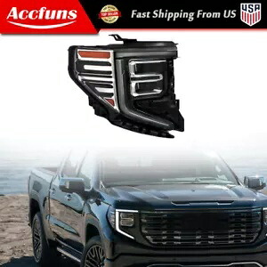 シングル RH 2022-2024 GMC シエラ 1500 デナリ ヘッドライト交換用 LED クリア Single RH For 2022-2024 GMC Sierra 1500 Denali Headlight Replacement LED Clear 【並行輸入品】
