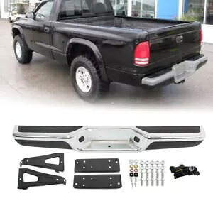 新しいリアステップバンパーアセンブリクロームスチールフィット 1997-2004 ダッジダコタ New Rear Step Bumper Assembly Chrome Steel Fit For 1997-2004 Dodge Dakota 【並行輸入品】|カスタムパーツ WORLD倉庫