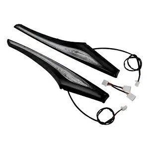 ブラックサドルバッグアクセントスウープ LED ライトホンダ GL1800 2012-2017 F6B 13-17 Black Saddlebag Accent Swoop LED Light Fit For Honda GL1800 2012-2017 F6B 13-17 【並行輸入品】