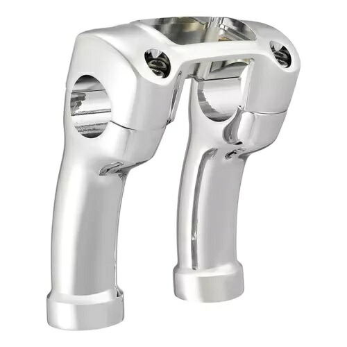 クローム 4インチ ハンドルバー ライザー 1 1/4インチ トップクランプ ハーレー ソフテイル ブレイクアウト 18-23用 Chrome 4\