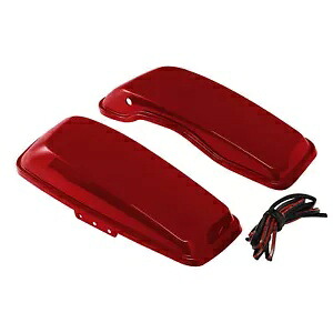 サドルバッグ蓋はハーレーツーリングストリートエレクトラグライド2014-2024ウィキッドレッドに適合 Saddlebags Lids Fit For Harley Touring Street Electra Glide 2014-2024 Wicked Red 【並行輸入品】