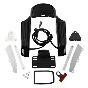スモーク LED リアフェンダー筋膜セット ハーレーロードストリートグライド 2014-2024 2021 に適合 Smoke LED Rear Fender Fascia Set Fit For Harley Road Street Glide 2014-2024 2021 【並行輸入品】