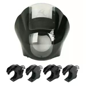クォーターヘッドフェアリングフロントガラス 39 ミリメートルフォーククランプハーレースポーツスター XL ダイナに適合 Quarter Head Fairing Windshield 39mm Fork Clamp Fit For Harley Sportster XL Dyna 【並行輸入品】
