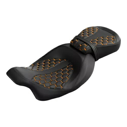 運転席助手席ピリオンハーレー CVO ストリート グライド 09-23 ブラック + オレンジ Driver Passenger Seat Pillion Fit For Harley CVO Street Glide 09-23 Black+Orange 【並行輸入品】 42,240円