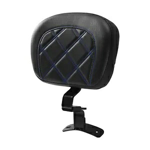 ブラック + ブルー フロント ドライバー バックレスト パッド ハーレー ストリート ロード グライド キング 09-23 に適合 Black+Blue Front Driver Backrest Pad Fit For Harley Street Road Glide King 09-23 【並行輸入品】