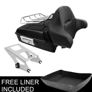 チョップドトランクバックレスト & マウントラック ハーレーツアーパックストリートグライド 14-24 に適合 Chopped Trunk Backrest & Mount Rack Fit For Harley Tour Pak Street Glide 14-24 【並行輸入品】