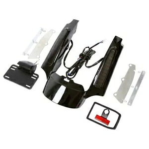 リアフェンダーフェイシア レッドライト付き ハーレーツーリングロードグライドキング 09-13 12用 Rear Fender Fascia w/ Red Light Fit For Harley Touring Road Glide King 09-13 12 【並行輸入品】