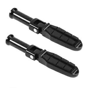 ブラック後部助手席フットペグ ハーレー ソフテイル スリム FLSL ストリート ボブ 18-22 に適合 Black Rear Passenger Foot Pegs Fit For Harley Softail Slim FLSL Street Bob 18-22 【並行輸入品】