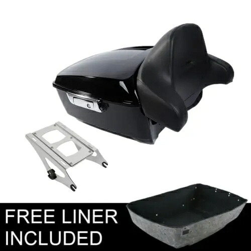 キングパック トランクバックレスト + マウントラック ハーレーツアーパックロードキング 14-23 22 に適合 King Pack Trunk Backrest + Mount Rack Fit For Harley Tour Pak Road King 14-23 22 【並行輸入品】