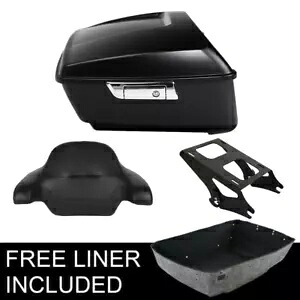 マットブラック キングパック トランクパッド & マウント ハーレーツアーパック ロードグライド 14-23 に適合 Matte Black King Pack Trunk Pad & Mount Fit For Harley Tour Pak Road Glide 14-23 【並行輸入品】