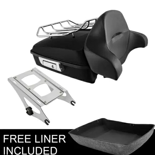みじん切りトランクパッド 荷物マウントラック ハーレーツアーパックロードグライド 14-24 23用 Chopped Trunk Pad Luggage Mount Rack Fit For Harley Tour Pak Road Glide 14-24 23 【並行輸入品】
