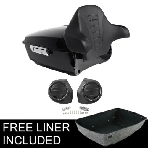 キングパック トランク バックレストスピーカー付き ハーレーツアーパックツーリング 2014-2023 に適合 King Pack Trunk with Backrest Speakers Fit For Harley Tour Pak Touring 2014-2023 【並行輸入品】