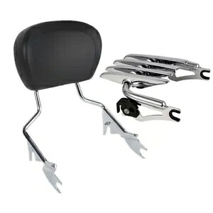 バックレスト シーシーバー & ステルス ラゲッジ ラック ハーレー ロード ストリート グライド 09-24 に適合 Backrest Sissy Bar & Stealth Luggage Rack Fit For Harley Road Street Glide 09-24 【並行輸入品】