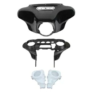 インナー&アウターフェアリングスピーカーカバー ハーレーツーリングエレクトラグライド14-23に適合 Inner & Outer Fairing Speakers Cover Fit For Harley Touring Electra Glide 14-23 【並行輸入品】