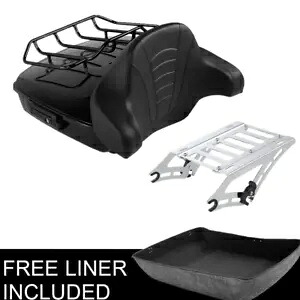 みじん切りトランク ラッチ パッド クローム マウント ハーレー ツアー パック ロード キング 14-23 に適合 Chopped Trunk Latch Pad Chrome Mounting Fit For Harley Tour Pak Road King 14-23 【並行輸入品】
