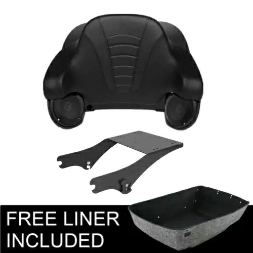 キングパック トランクパッドマウントスピーカー ハーレーツアーパック ツーリンググライド 97-08に適合 King Pack Trunk Pad Mount Speakers Fit For Harley Tour Pak Touring Glide 97-08 【並行輸入品】