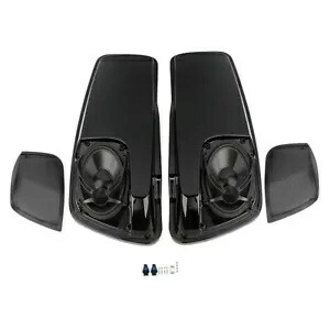 サドルバッグ蓋 5インチ×7インチ スピーカー付き ハーレーツーリングロードストリートグライド14-24に適合 Saddlebag Lids W/ 5\