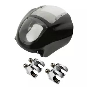 クォーターフェアリング クリアフロントガラス 39mm フォーククランプ ハーレー スポーツスター ダイナ用 Quarter Fairing Clear Windshield 39mm Fork Clamp Fit For Harley Sportster Dyna 【並行輸入品】